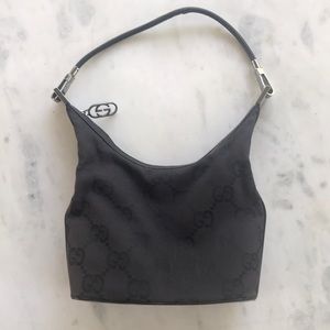 Gucci double G pattern black purse